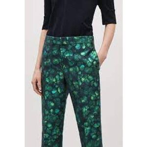 COS Pleated Abstract Print Pants, Trousers, Size 2